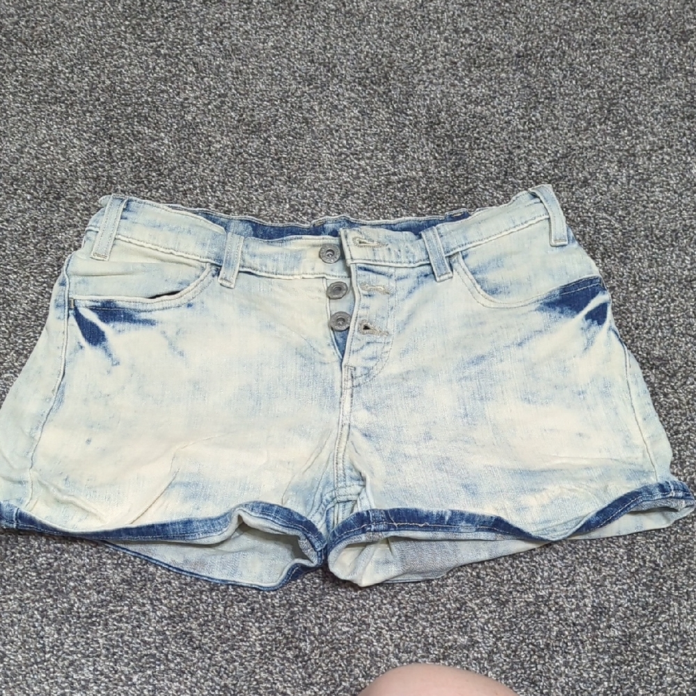 Levi's Blue Distressed Jean Shorts